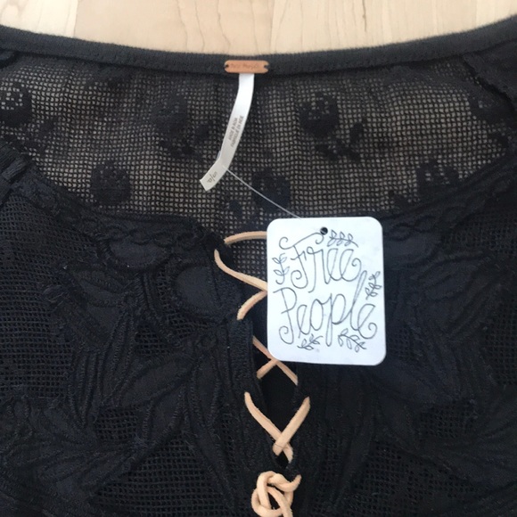 Free People cotton and lace top - Picture 3 of 5